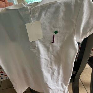 Classic White Polo Shirt with Subtle Design